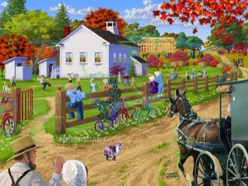  420 Amish Schoolyard 